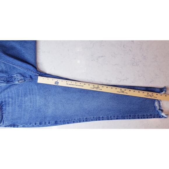 ANINE BING Sonya High Rise Straight Leg Jeans Raw Hem Women's Size 30 - Picture 15 of 16